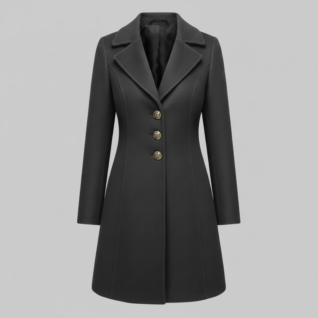 Cappotto Lungo Da Donna Con Bottoni E Colletto A Revers, immagine 7