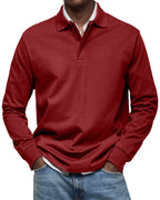 Polo Da Uomo A Maniche Lunghe Con Colletto Classico, immagine 10