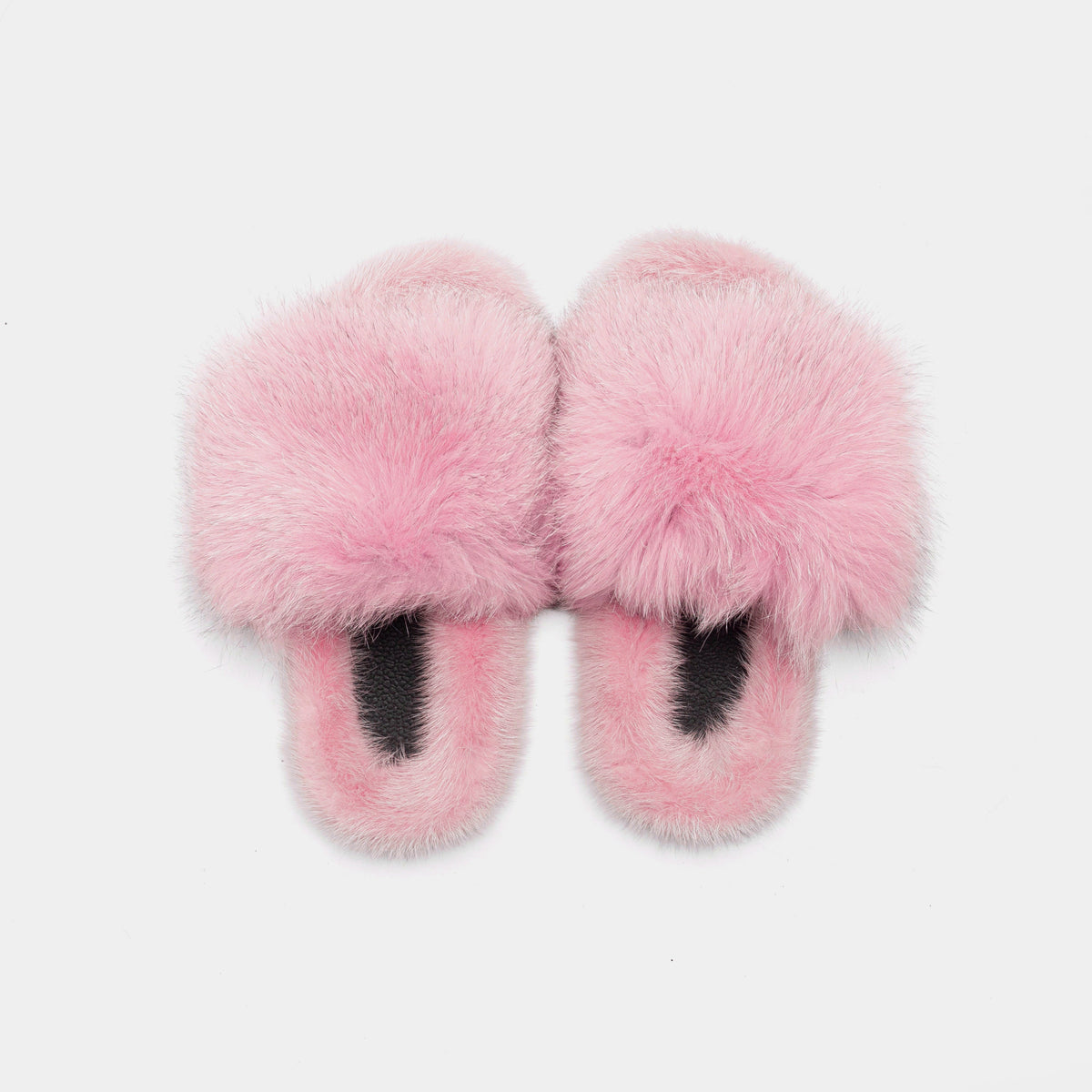 Pantofole Rosa Da Donna Con Pelliccia Di Volpe, Visone E Suola In Gomma, immagine 4