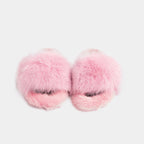 Pantofole Rosa Da Donna Con Pelliccia Di Volpe, Visone E Suola In Gomma, immagine 5