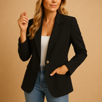 Blazer Monopetto Da Donna Con Revers A Punta E Tasche, immagine 7