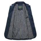 Blazer In Denim Da Uomo Con Bottoni E Tasche Applicate, immagine 3
