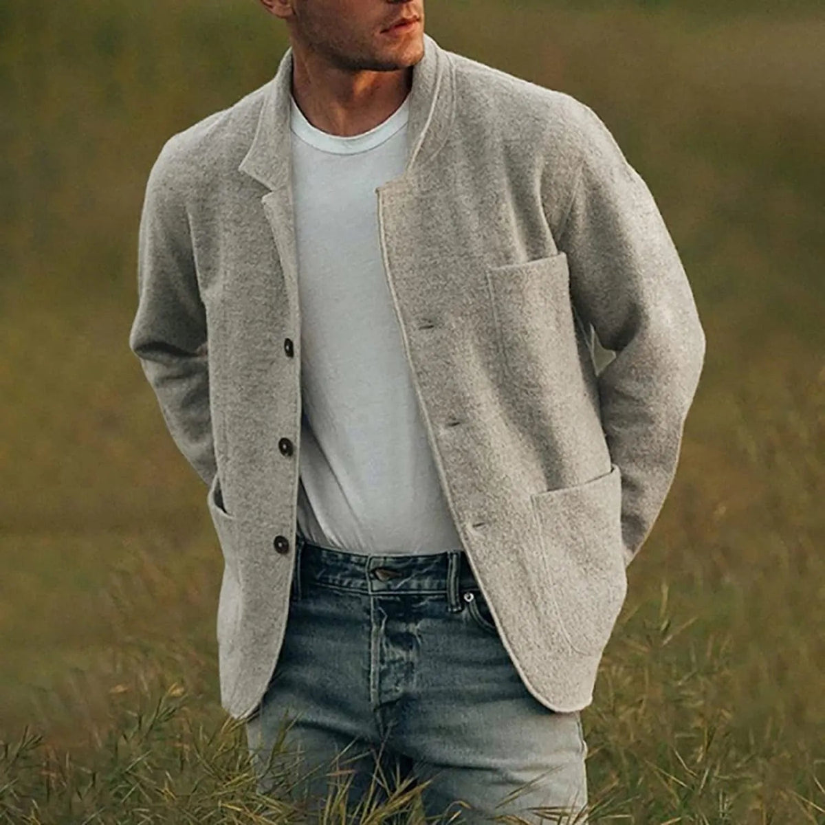 Blazer Uomo | Design Rilassato & Tasche Applicate