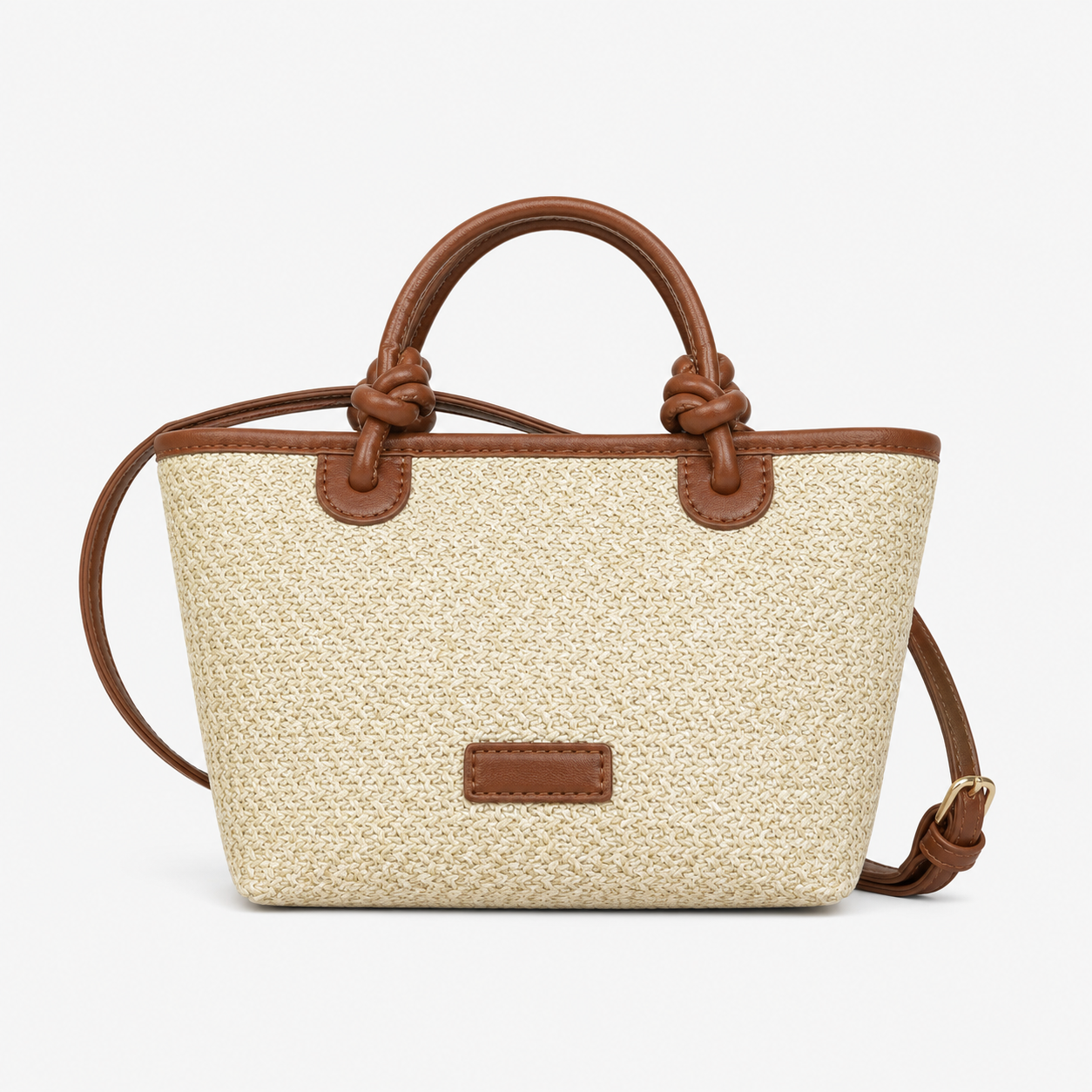 Borsa A Mano In Paglia Beige Con Tracolla Donna — Ischia, immagine 1