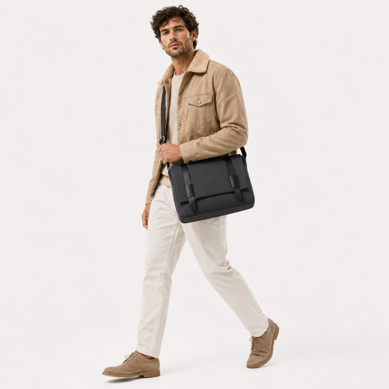 Borsa Messenger Multicolore Con Patta Uomo — Padova, immagine 7