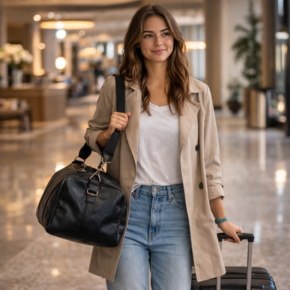 Borsone Da Viaggio Nero Capiente Donna — Livorno, immagine 1