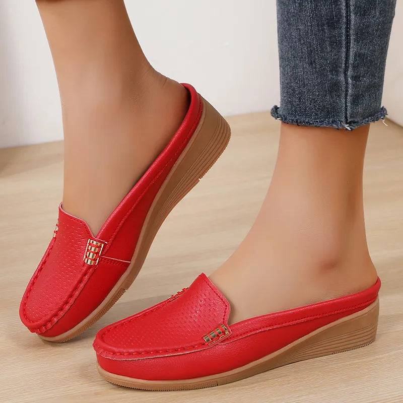 Lena | Comfortable moccasin mules with orthopaedic footbed