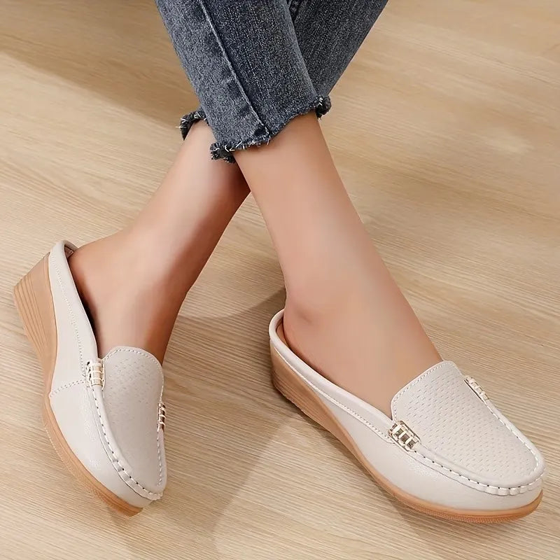 Lena | Comfortable moccasin mules with orthopaedic footbed