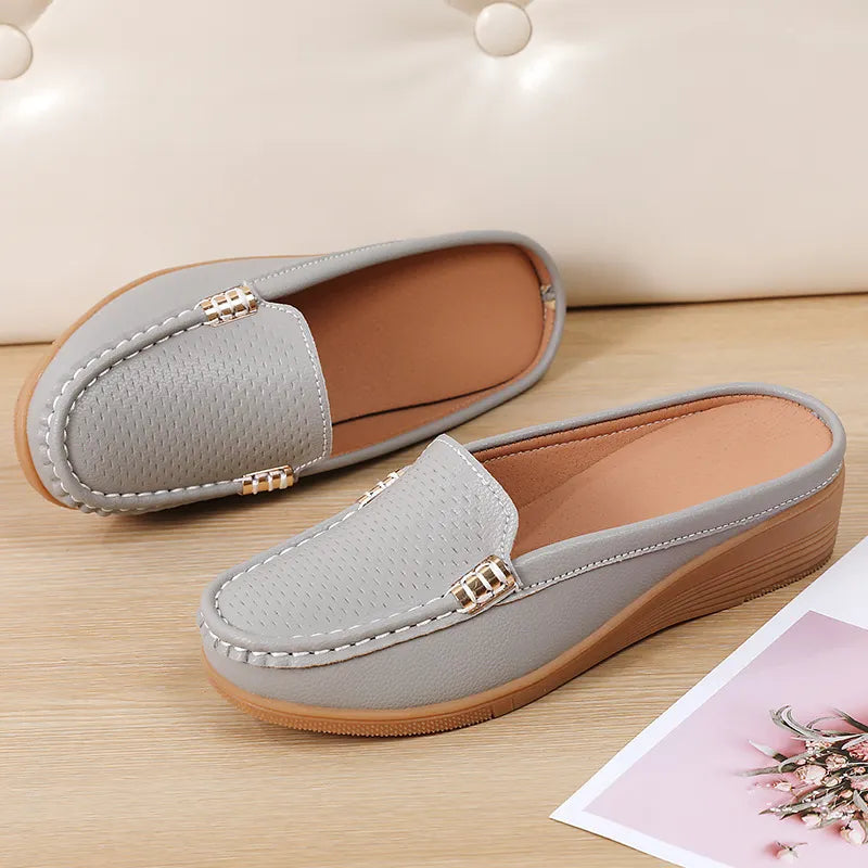 Lena | Comfortable moccasin mules with orthopaedic footbed