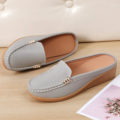 Lena | Comfortable moccasin mules with orthopaedic footbed