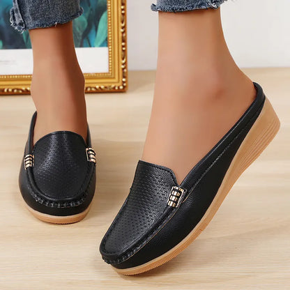 Lena | Comfortable moccasin mules with orthopaedic footbed