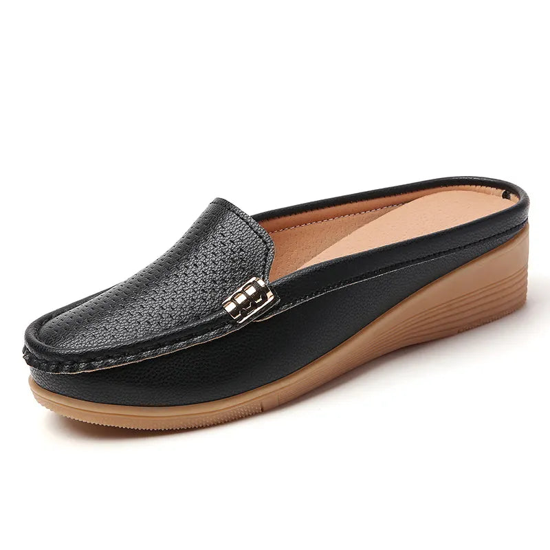 Lena | Comfortable moccasin mules with orthopaedic footbed