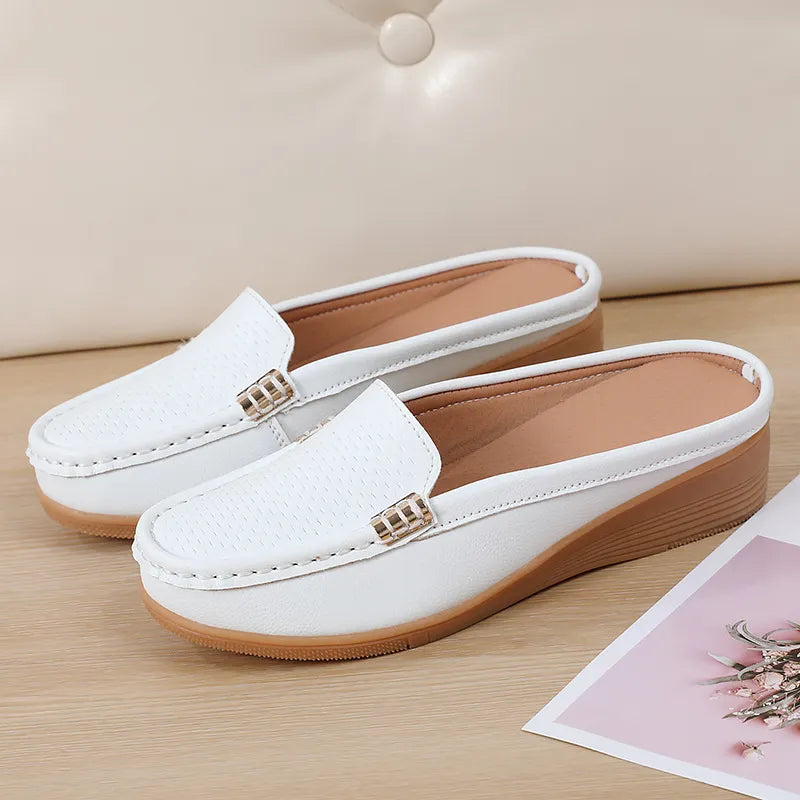 Lena | Comfortable moccasin mules with orthopaedic footbed