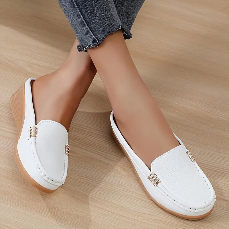 Lena | Comfortable moccasin mules with orthopaedic footbed