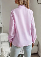 Top Da Donna A Maniche Lunghe Con Ruches Frontali, immagine 8