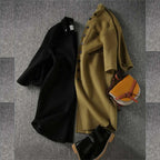 Cappotto Lungo Da Donna Con Collo Coreano E Bottoni, immagine 5