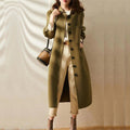 Cappotto Lungo Da Donna Con Collo Coreano E Bottoni, immagine 1