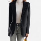 Cappotto Monopetto Da Donna Con Revers E Bottoni A Contrasto, immagine 2