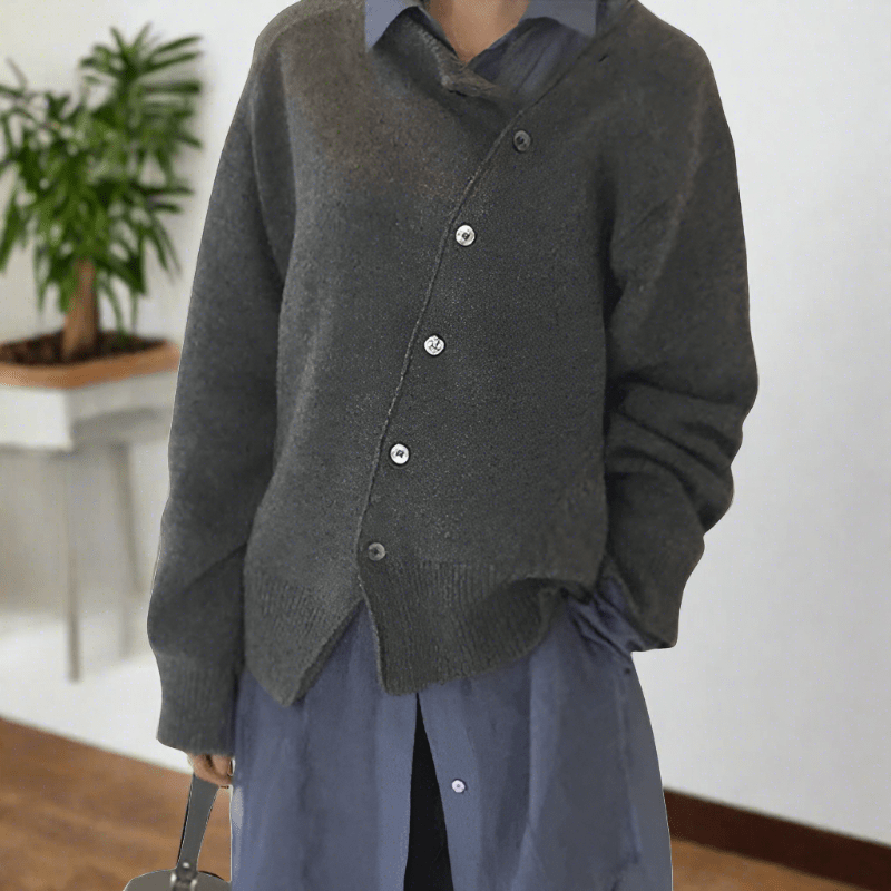 Cardigan Donna | Bottoni Diagonali & Vestibilità Morbida