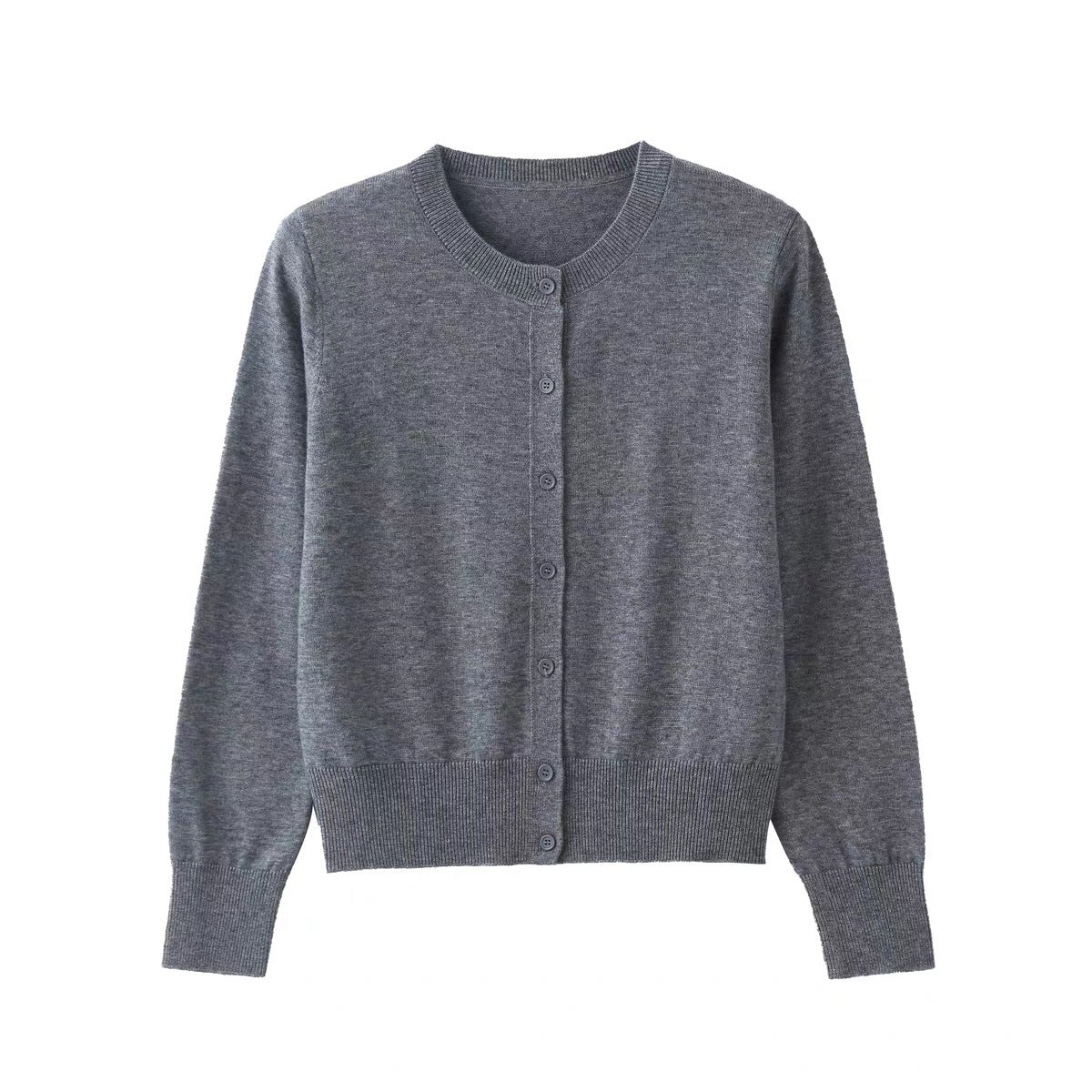 Cardigan Corto Da Donna Con Bottoni E Girocollo, immagine 6