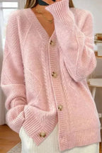 Cardigan A Trecce Da Donna Con Bottoni E Tasche, immagine 2