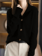 Cardigan Donna | Collo Alto & Bottoni Frontali