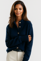 Cardigan Donna | Collo Alto & Bottoni Frontali
