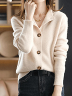 Cardigan Donna | Collo Alto & Bottoni Frontali