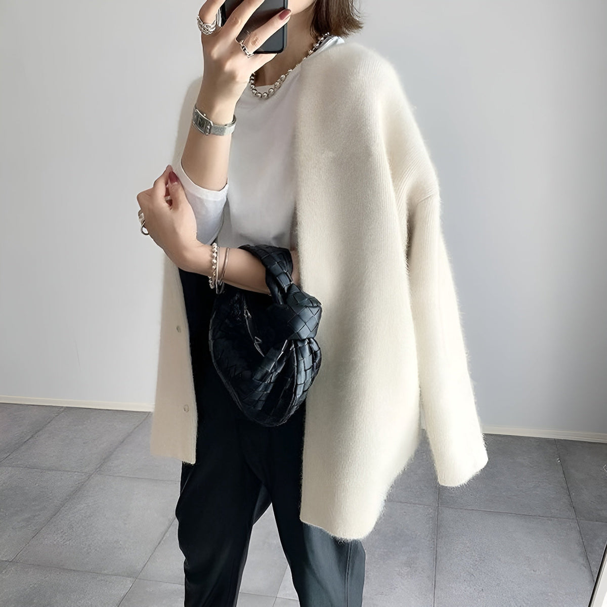 Cardigan Donna | Modello Aperto & Linea Oversize