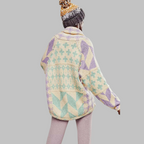 Cardigan Donna | Motivo Geometrico & Linea Oversize
