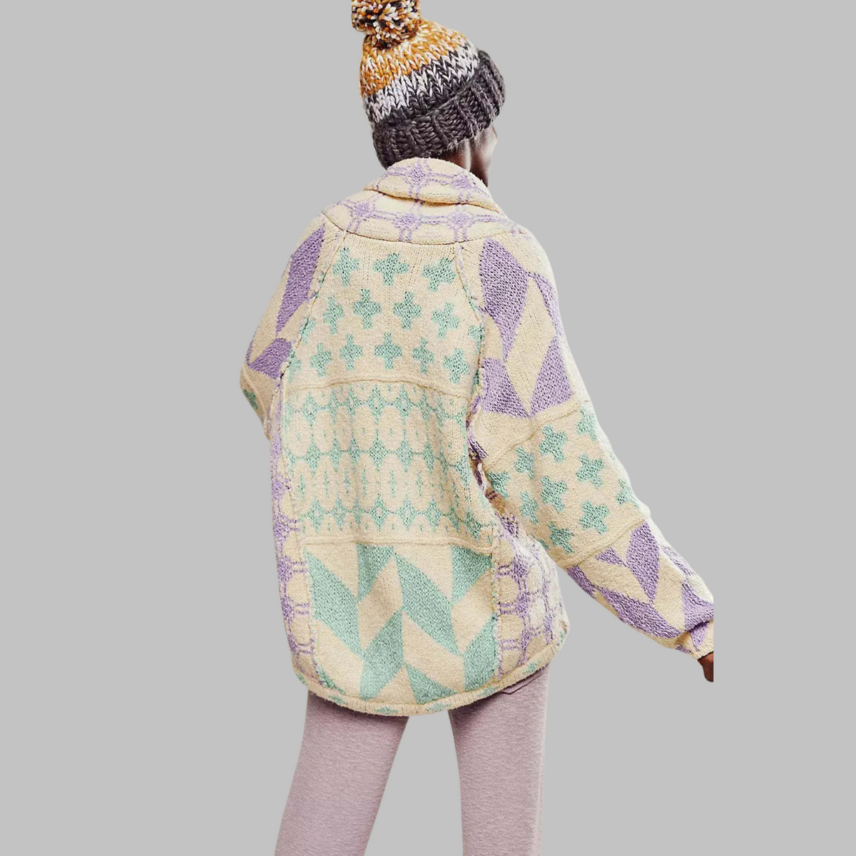 Cardigan Donna | Motivo Geometrico & Linea Oversize