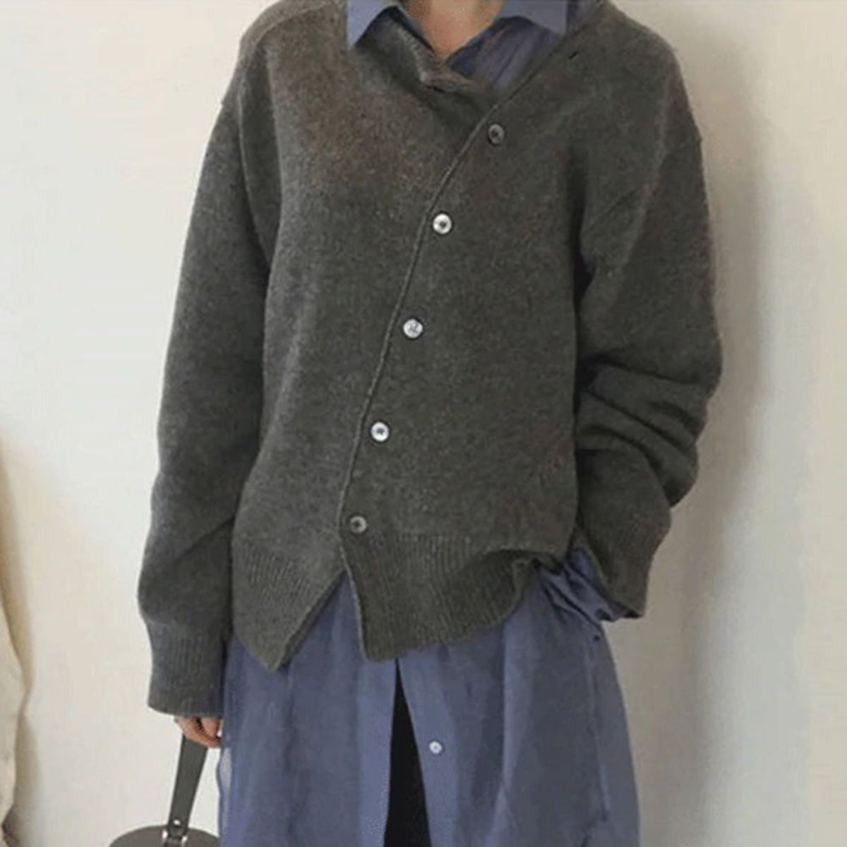 Cardigan Donna | Oversize con Chiusura Asimmetrica & Comfort