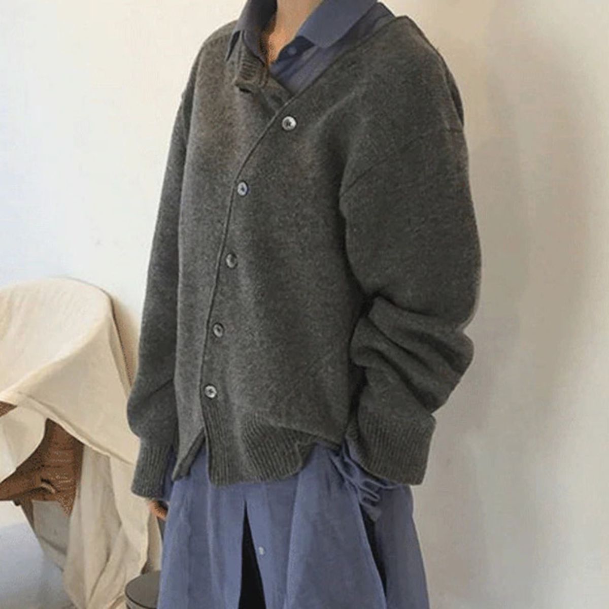 Cardigan Donna | Oversize con Chiusura Asimmetrica & Comfort