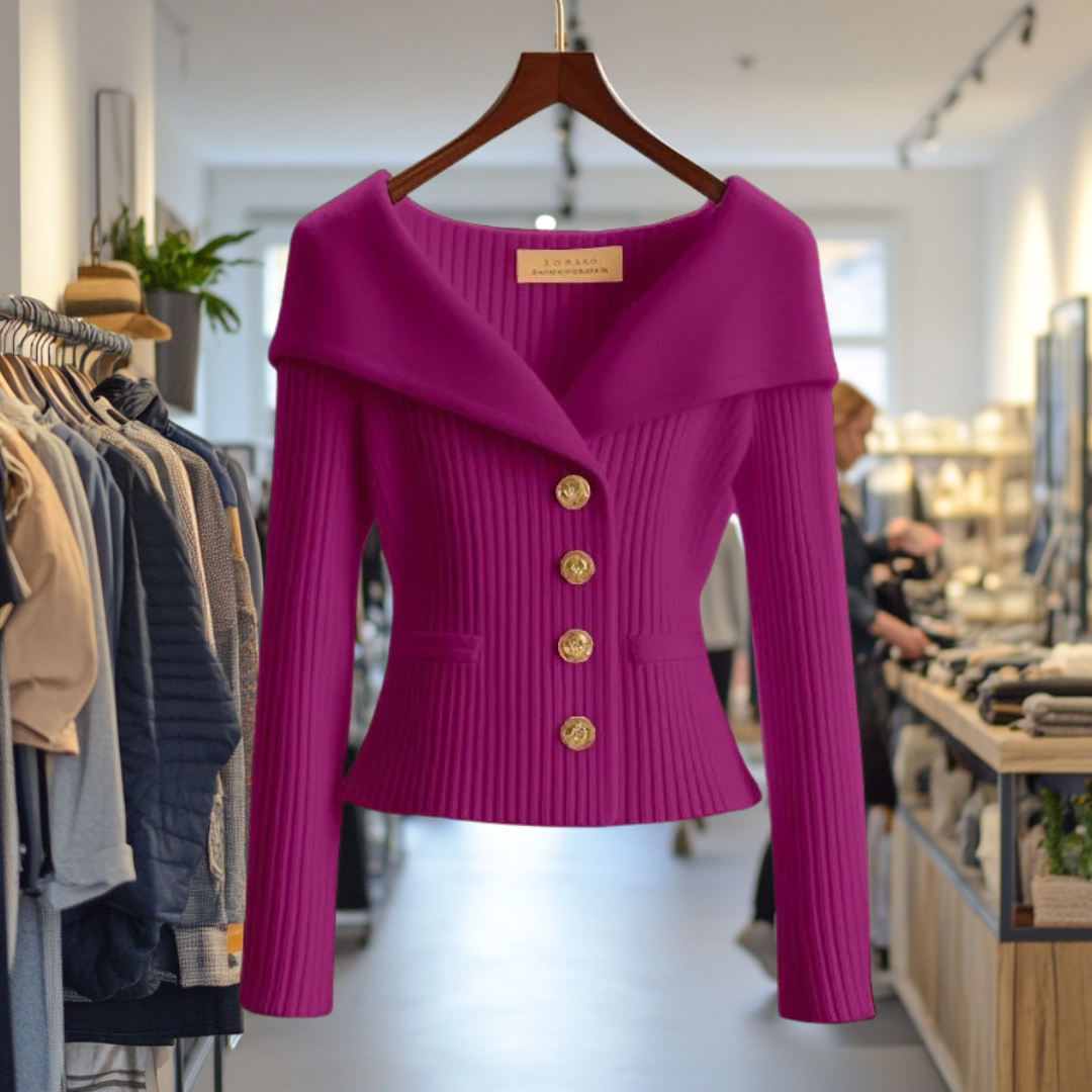 Cardigan Donna | Scollo Ampio & Bottoni Gioiello