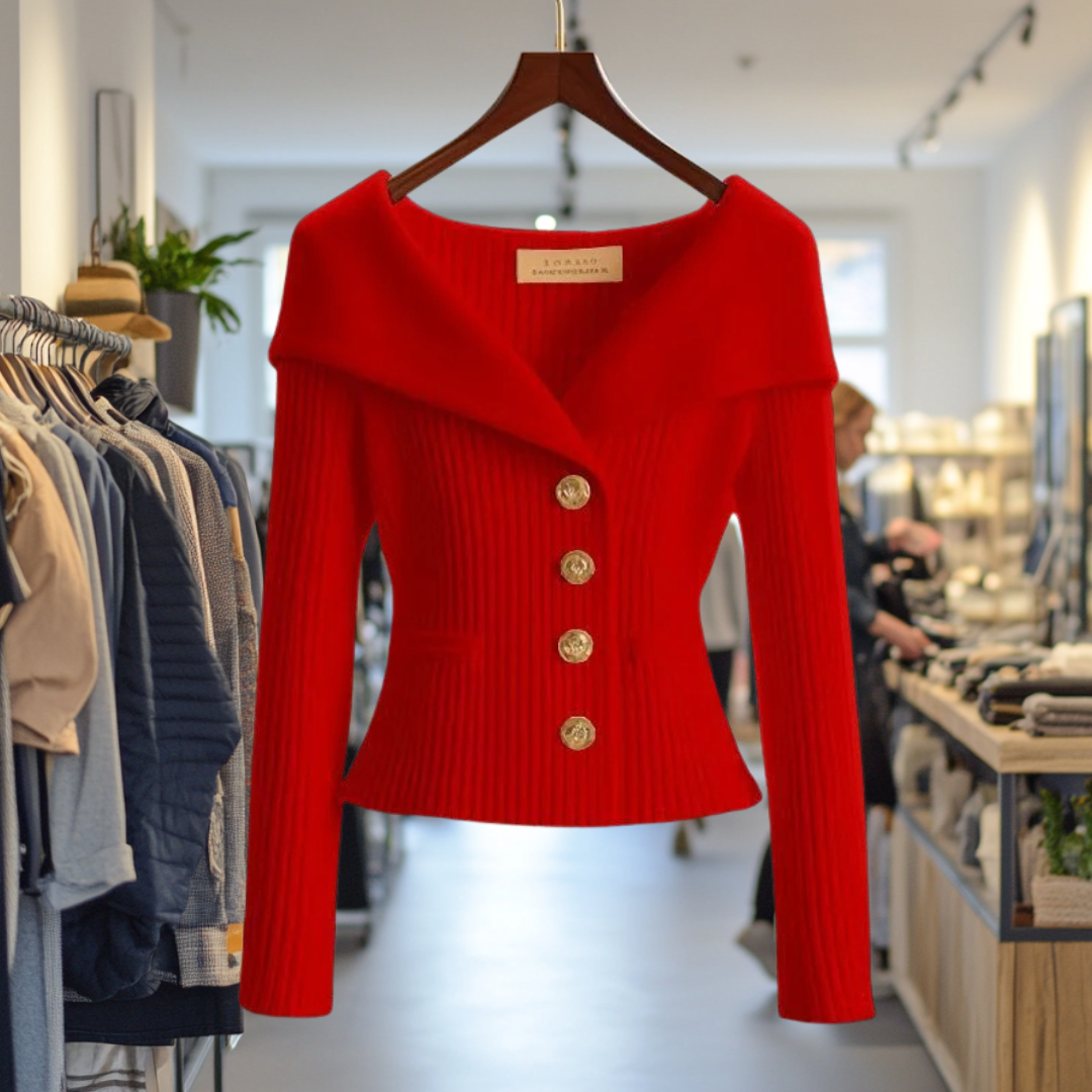 Cardigan Donna | Scollo Ampio & Bottoni Gioiello