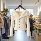 Cardigan Donna | Scollo Ampio & Bottoni Gioiello