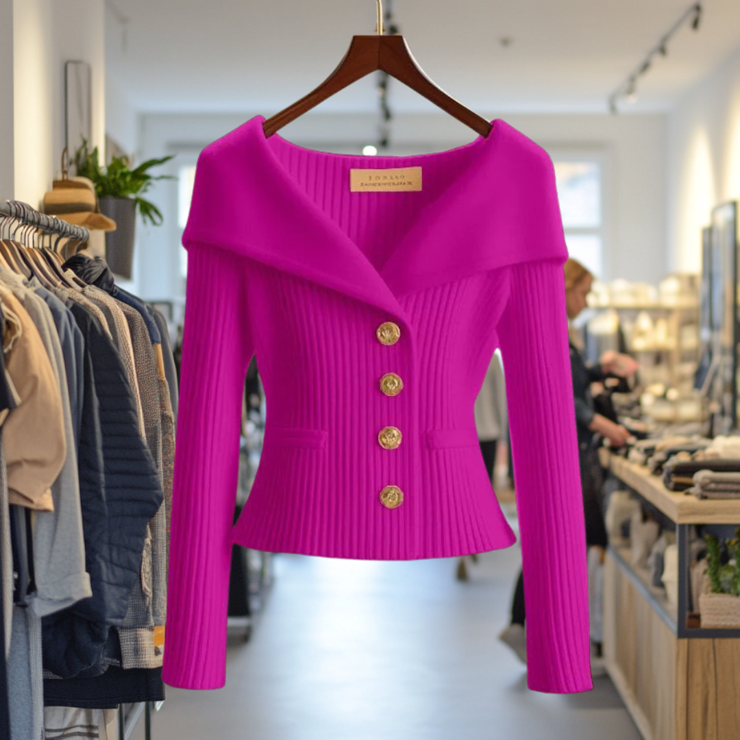 Cardigan Donna | Scollo Ampio & Bottoni Gioiello