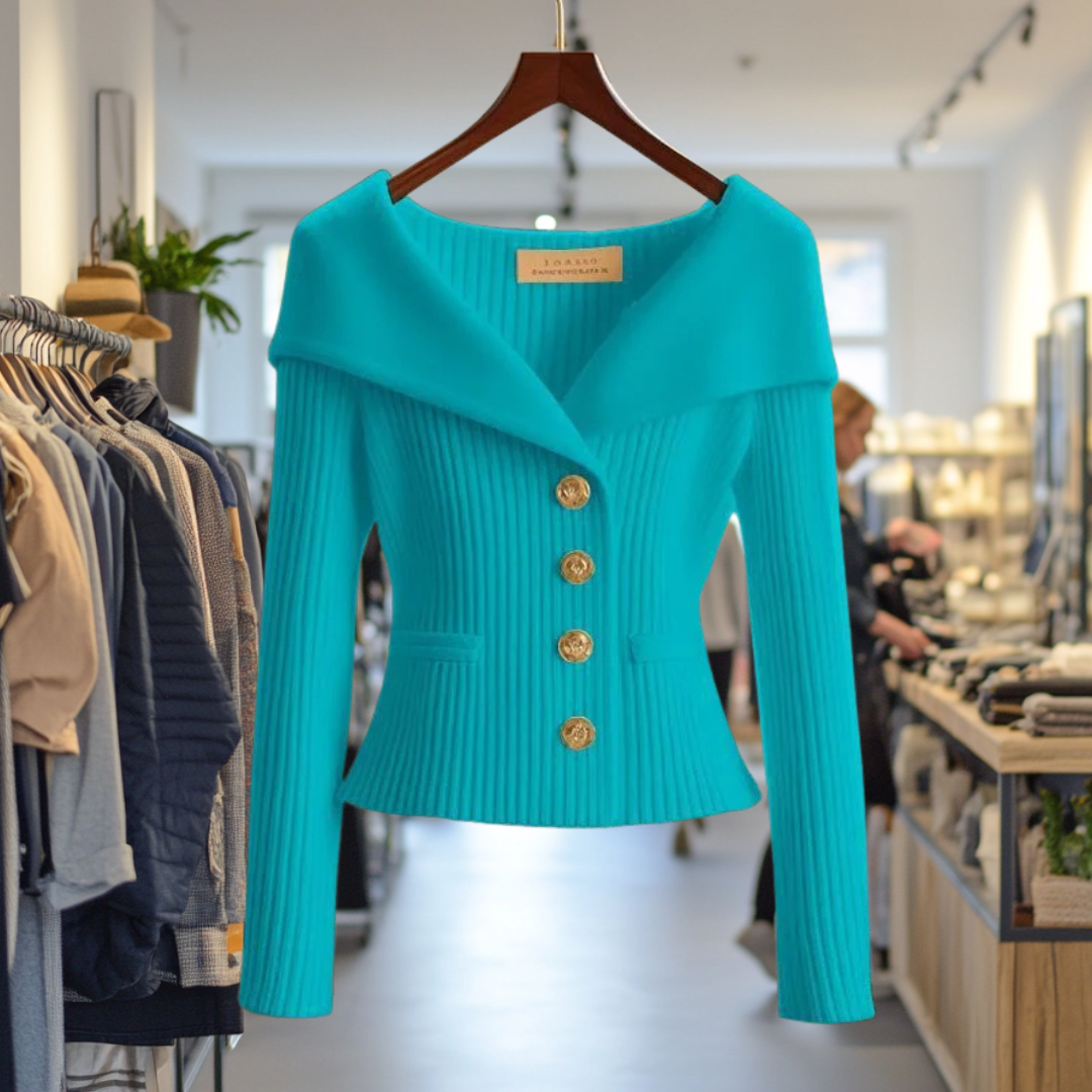Cardigan Donna | Scollo Ampio & Bottoni Gioiello