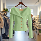 Cardigan Donna | Scollo Ampio & Bottoni Gioiello