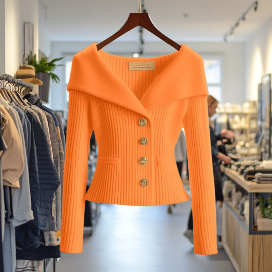 Cardigan Donna | Scollo Ampio & Bottoni Gioiello