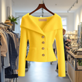 Cardigan Donna | Scollo Ampio & Bottoni Gioiello