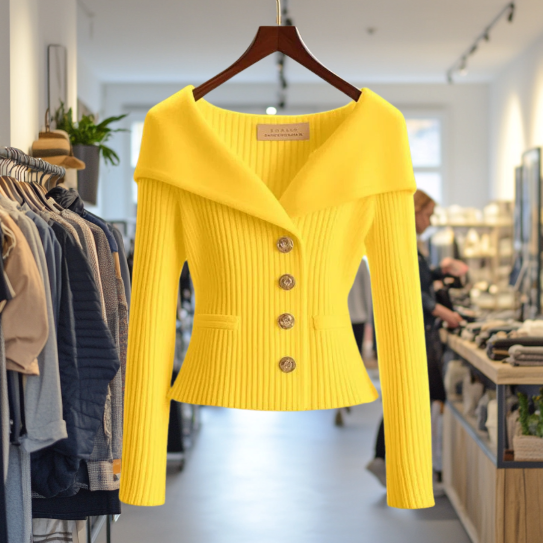 Cardigan Donna | Scollo Ampio & Bottoni Gioiello