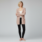 Cardigan Lungo Da Donna Aperto Con Tasche Frontali, immagine 4