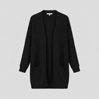 Cardigan Lungo Da Donna Aperto Con Tasche Frontali, immagine 7