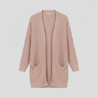 Cardigan Lungo Da Donna Aperto Con Tasche Frontali, immagine 8