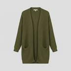 Cardigan Lungo Da Donna Aperto Con Tasche Frontali, immagine 6