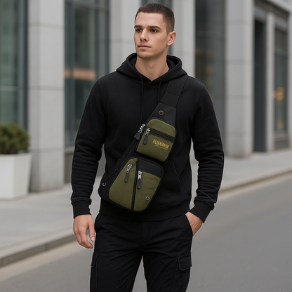 Borsa Monospalla Multicolore Multitasche Unisex — Trail, immagine 3