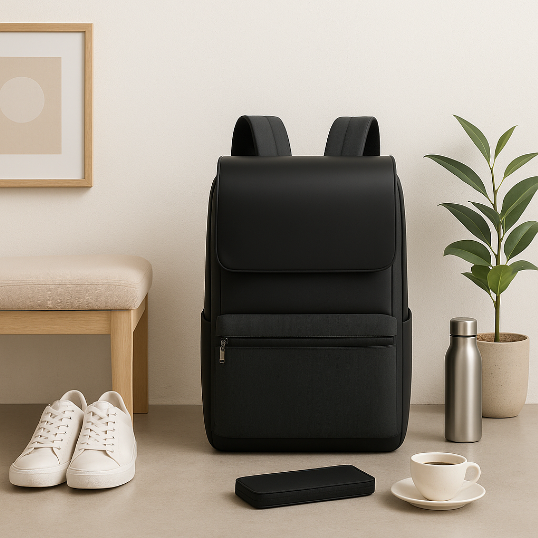 Zaino Nero Minimal Uomo — Edge, immagine 3