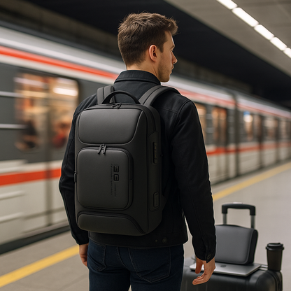 Zaino Multicolore Porta Laptop Con USB Uomo — Bergamo, immagine 6