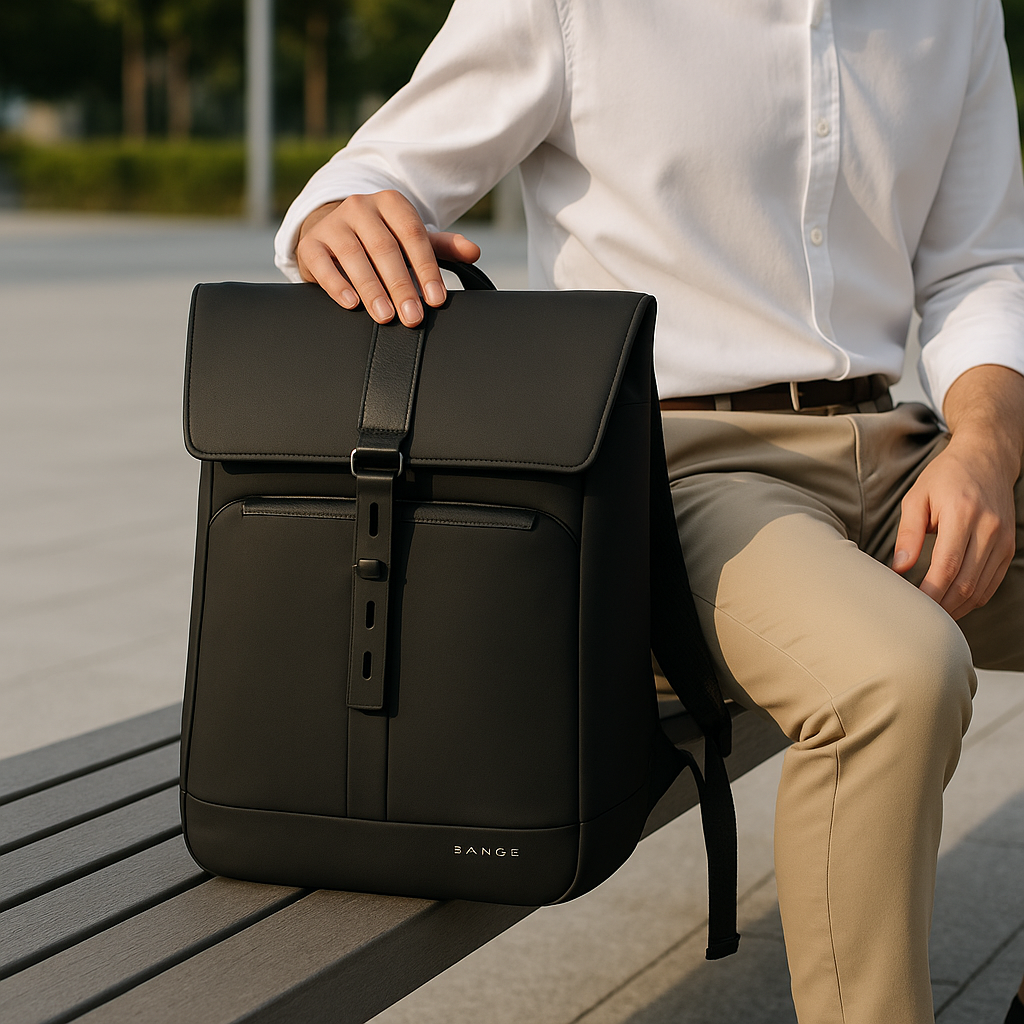Zaino Da Viaggio Nero Porta Laptop Uomo — Business, immagine 8
